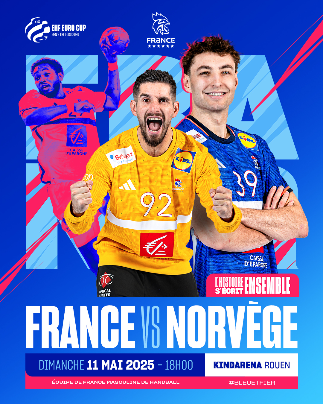 Visuel match EHF France vs Norvège KindArena